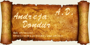 Andreja Dondur vizit kartica